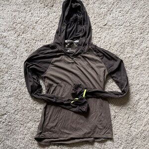 Nike Black and Gray Women's Hoodie